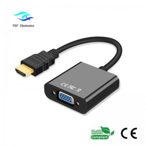 Plug And Play Macho para Fêmea 1080p HDMI PARA VGA cabo conversor fêmea Código: FEF-HIC-001