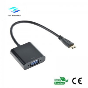 Mini HDMI macho para VGA fêmea conversor código: FEF-HIC-004